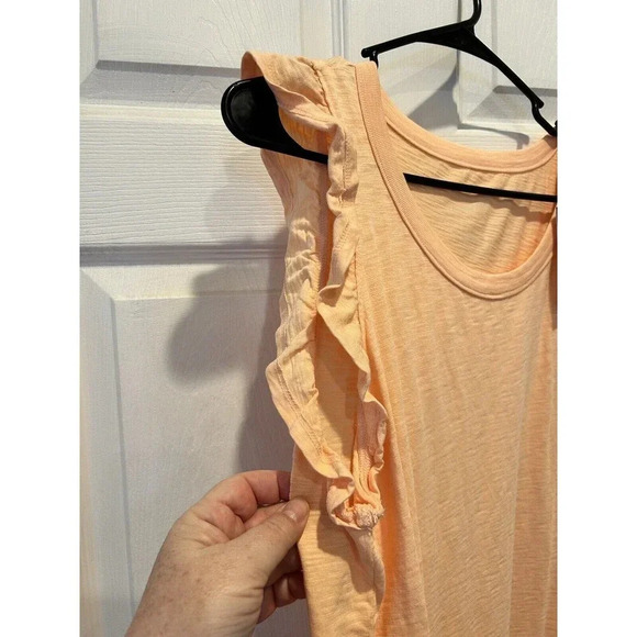 Universal Thread Dress Coral Orange Ruffle Tank Midi Sleeveless NWT Large - Picture 5 of 7